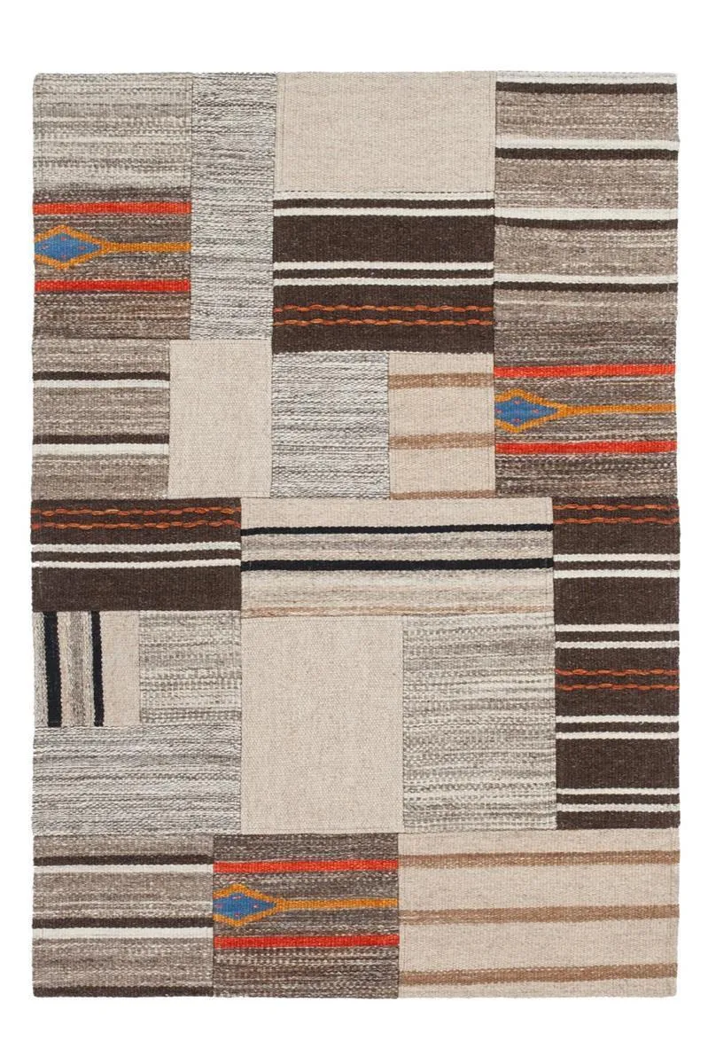 kayoom-radical-220-teppich-handgefertigtes-patchwork-design-aus-wolle-baumwolle image 1