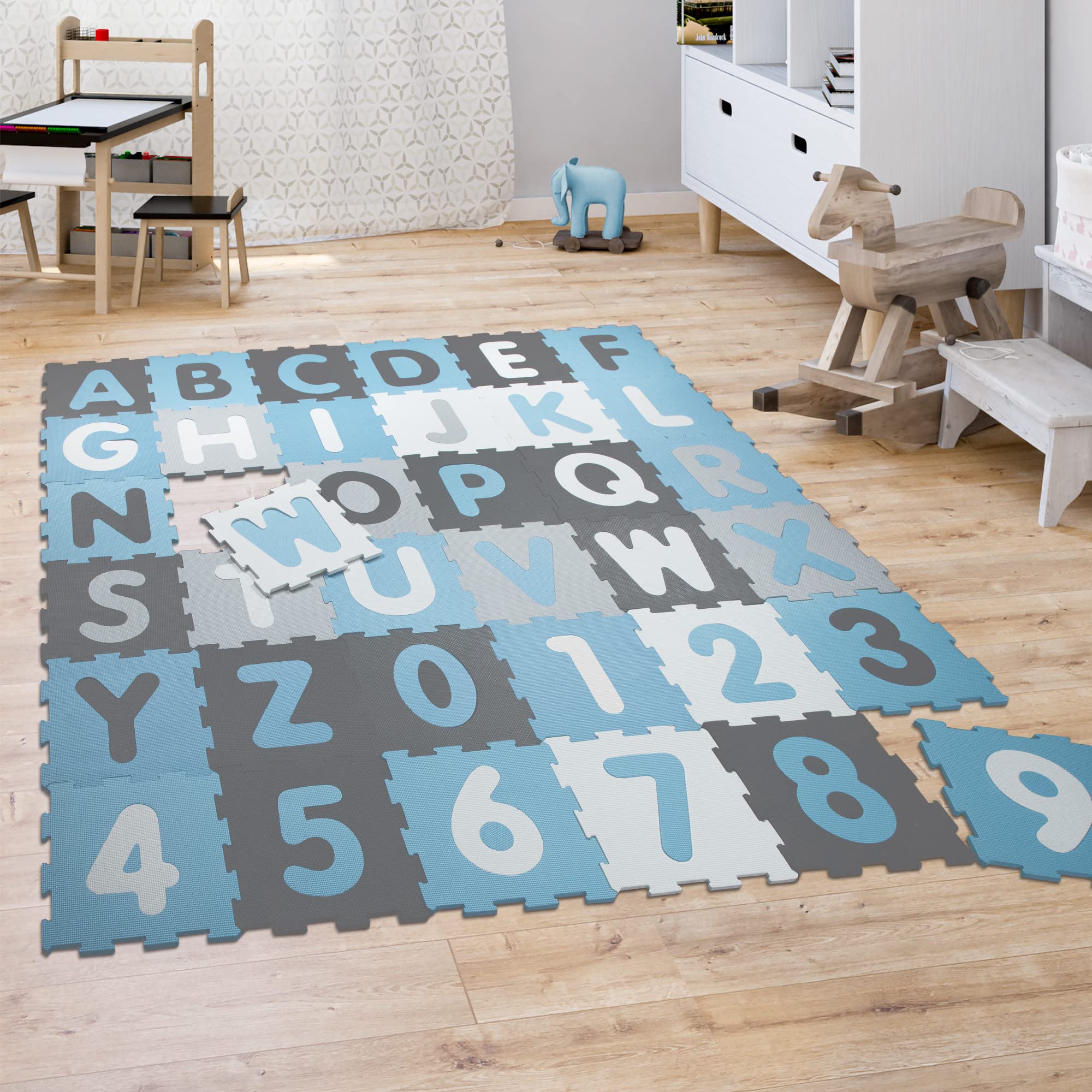 paco-home-puzzlematte-spielmatte-36-teile-32x32-cm-blau-pastell-mit-zahlen-buchs image 2