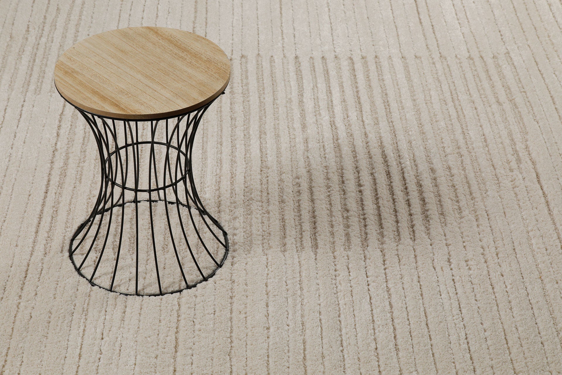 weconhome-kurzflor-teppich-creme-beige-sven-mit-geometrischem-linien-design-oeko image 8