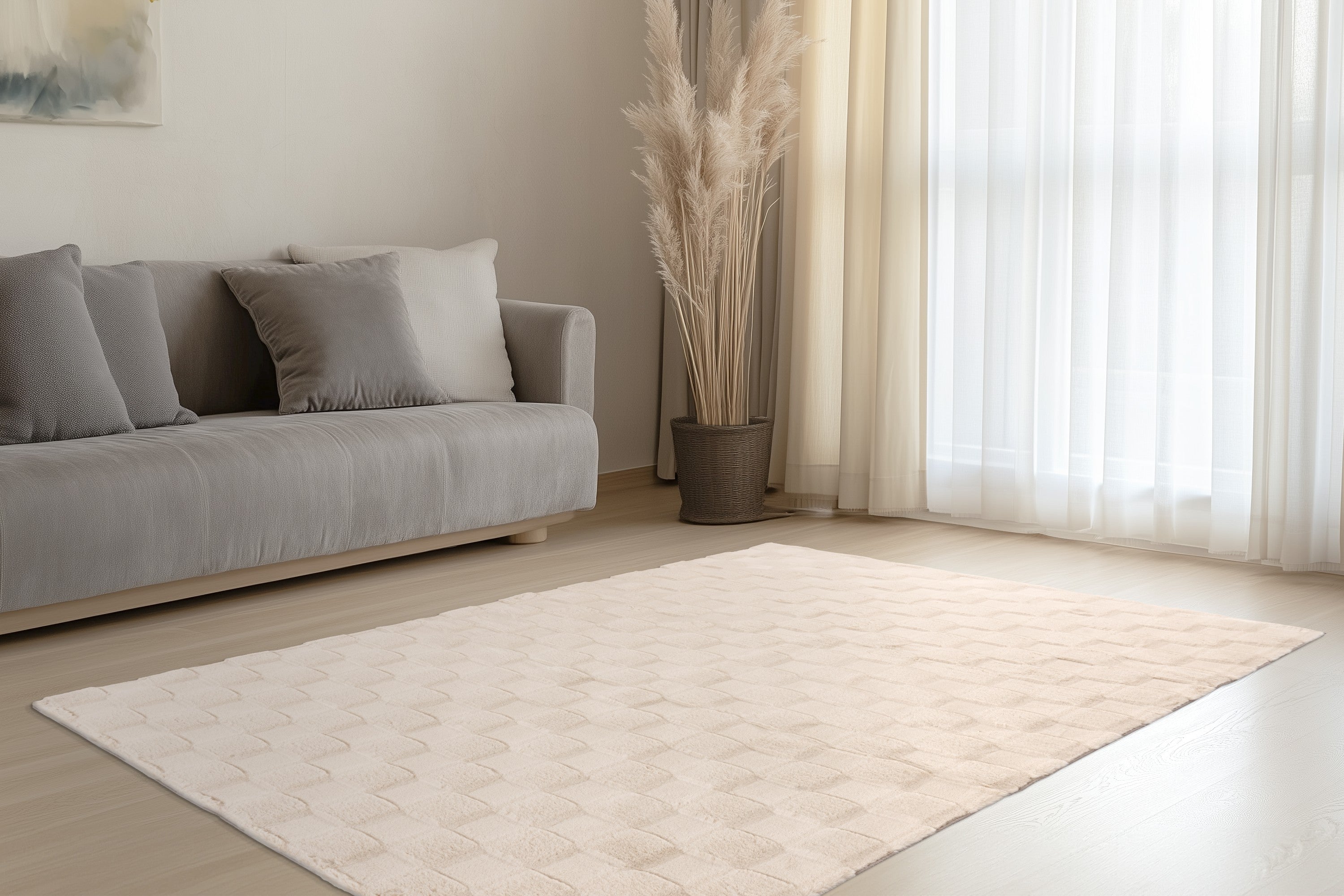 kayoom-first-125-kurzflorteppich-beige-18-mm-florh-he-1800-g-m-polyester image 3
