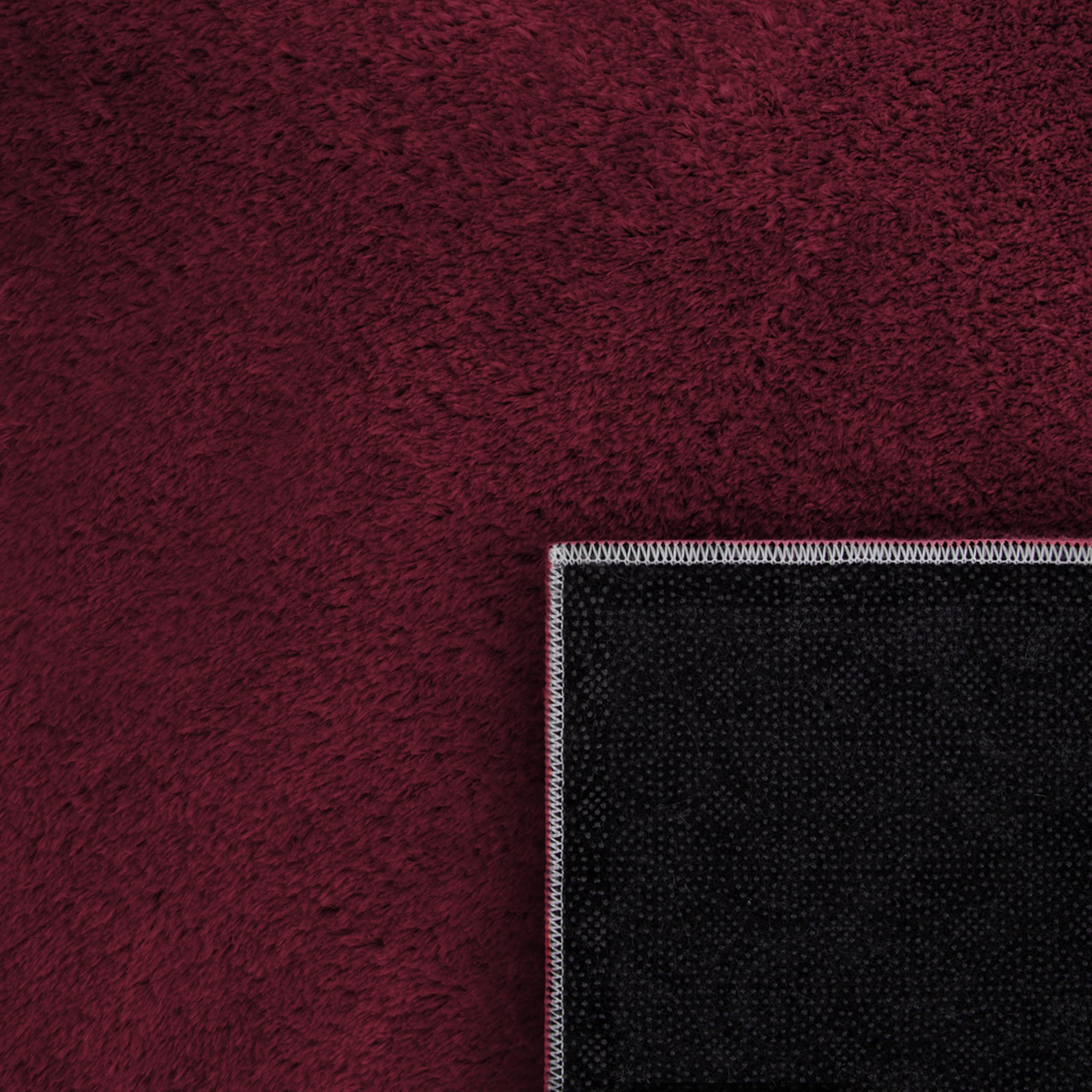 paco-home-teppich-wohnzimmer-rund-200-cm-rot-kurzflor-100-polyester-10-mm-flor-r image 4