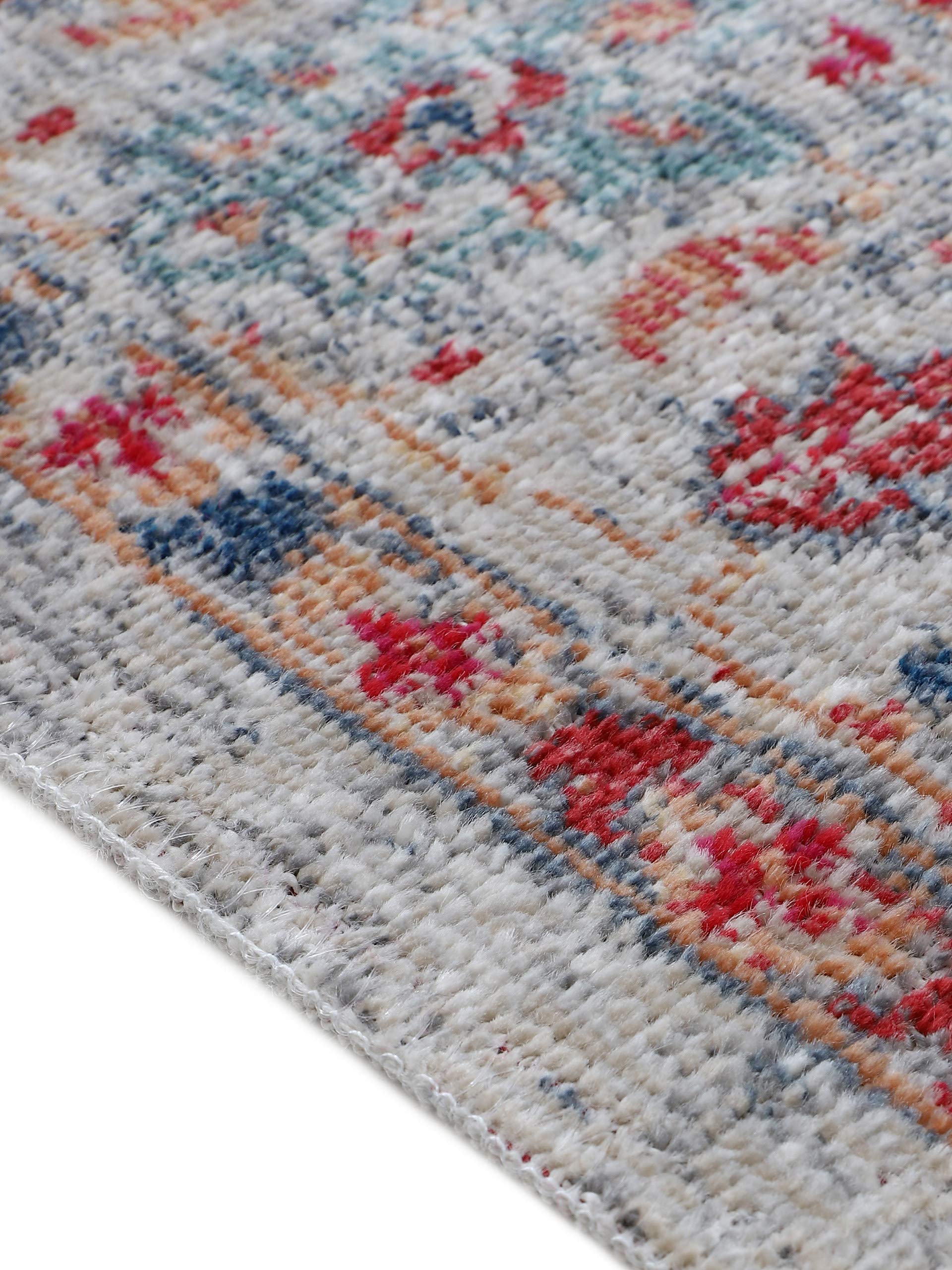 carpetfine-flachgewebeteppich-flori-hellgrau-120x170-cm-moderner-vintage-look-te image 5