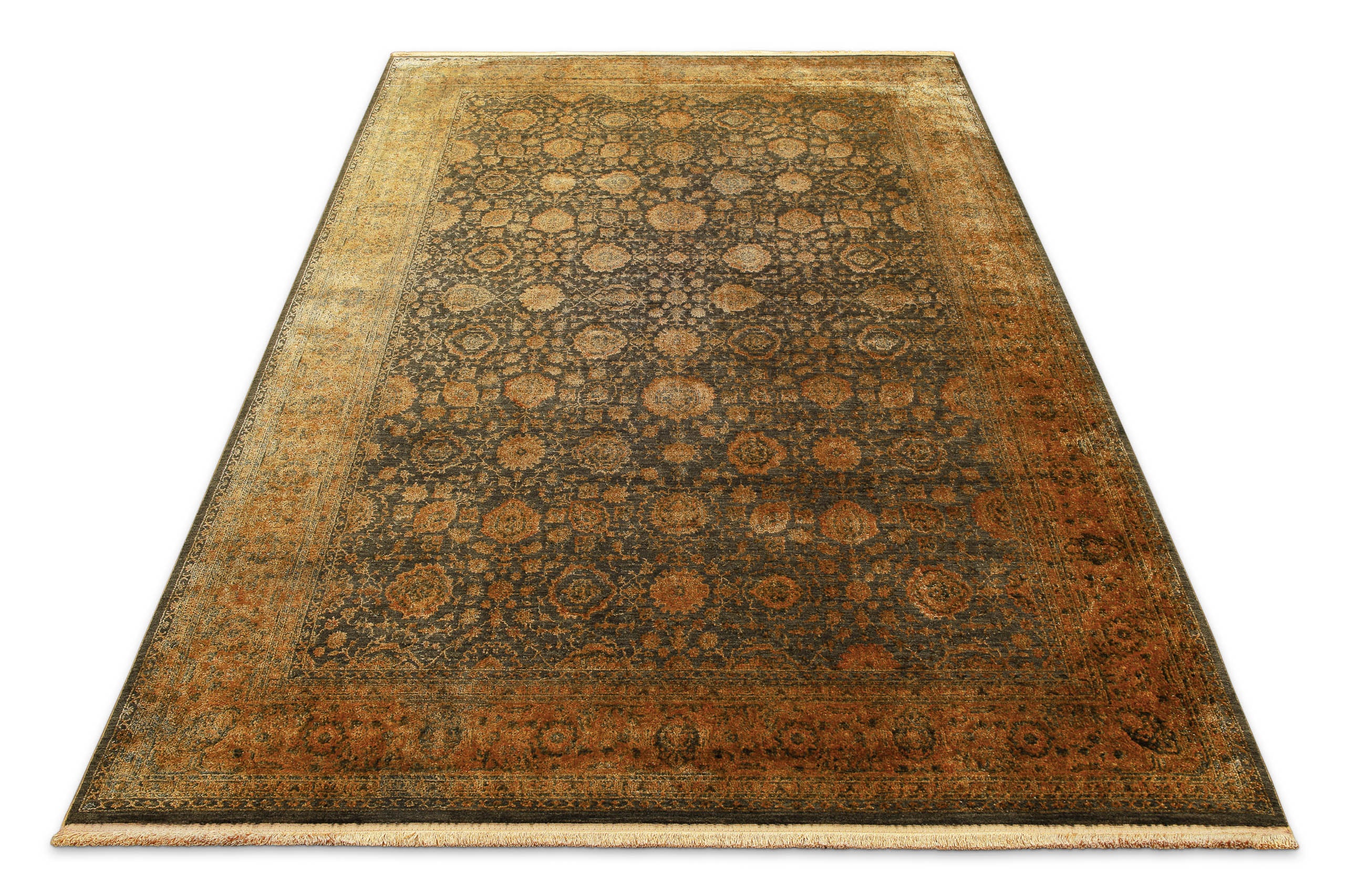 weconhome-lunasilk-vintage-kurzflorteppich-kupfer-grau image 2
