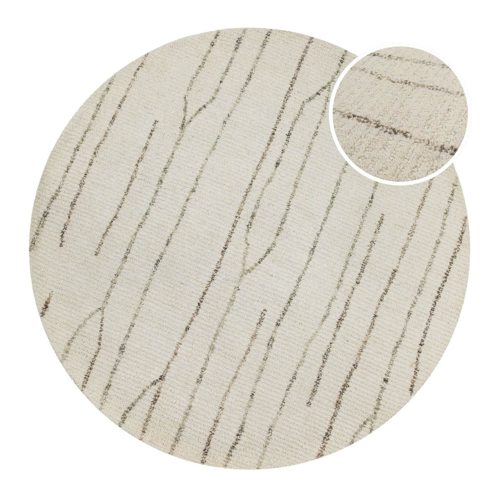 weconhome-hamptons-thirtynine-kurzflor-teppich-rund-creme-wei-schurwolle image 1