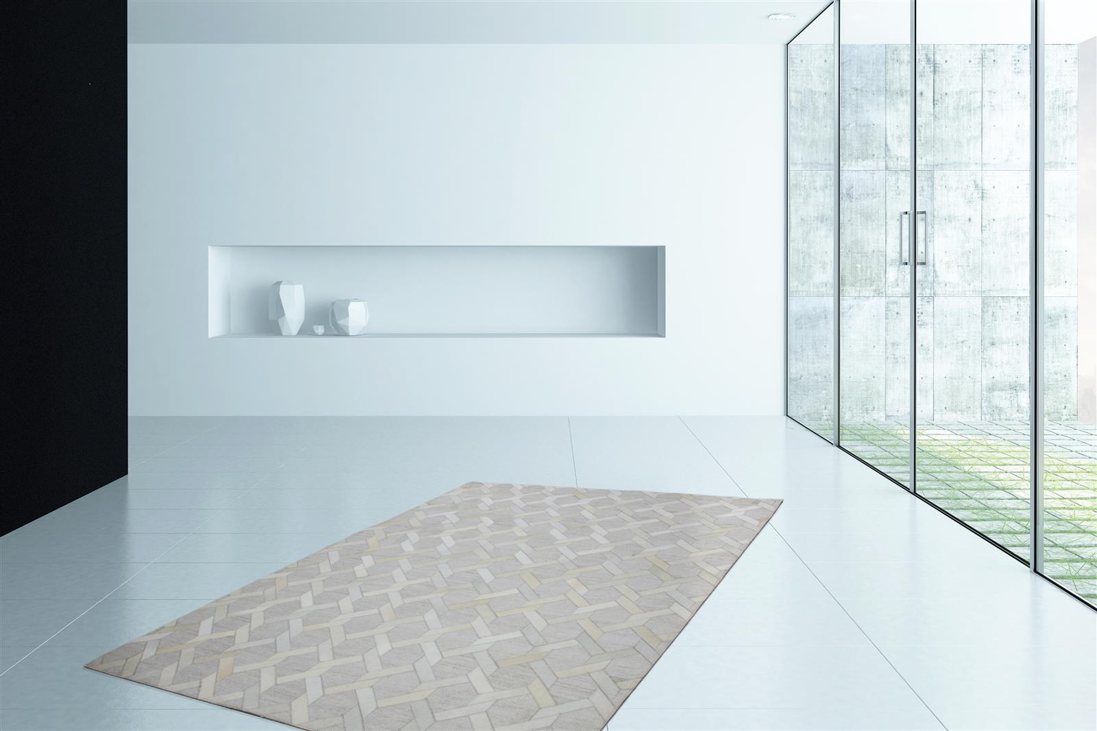 kayoom-chimera-125-designteppich-leder-mix-elfenbein-pflegeleicht image 8
