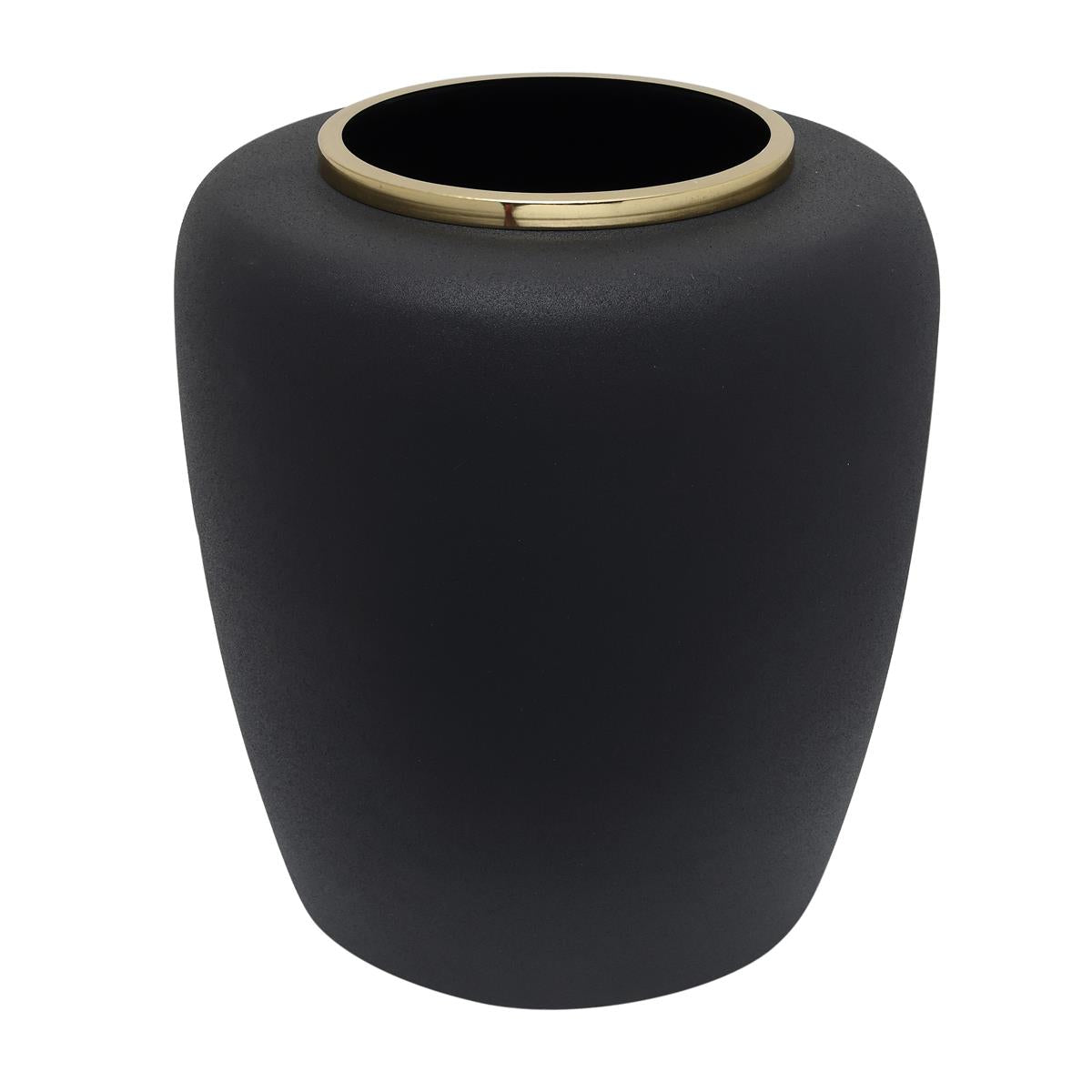 kayoom-vase-art-deco-2025-handgearbeitete-vase-aus-eisen-schwarz-matt-mit-metall image 4