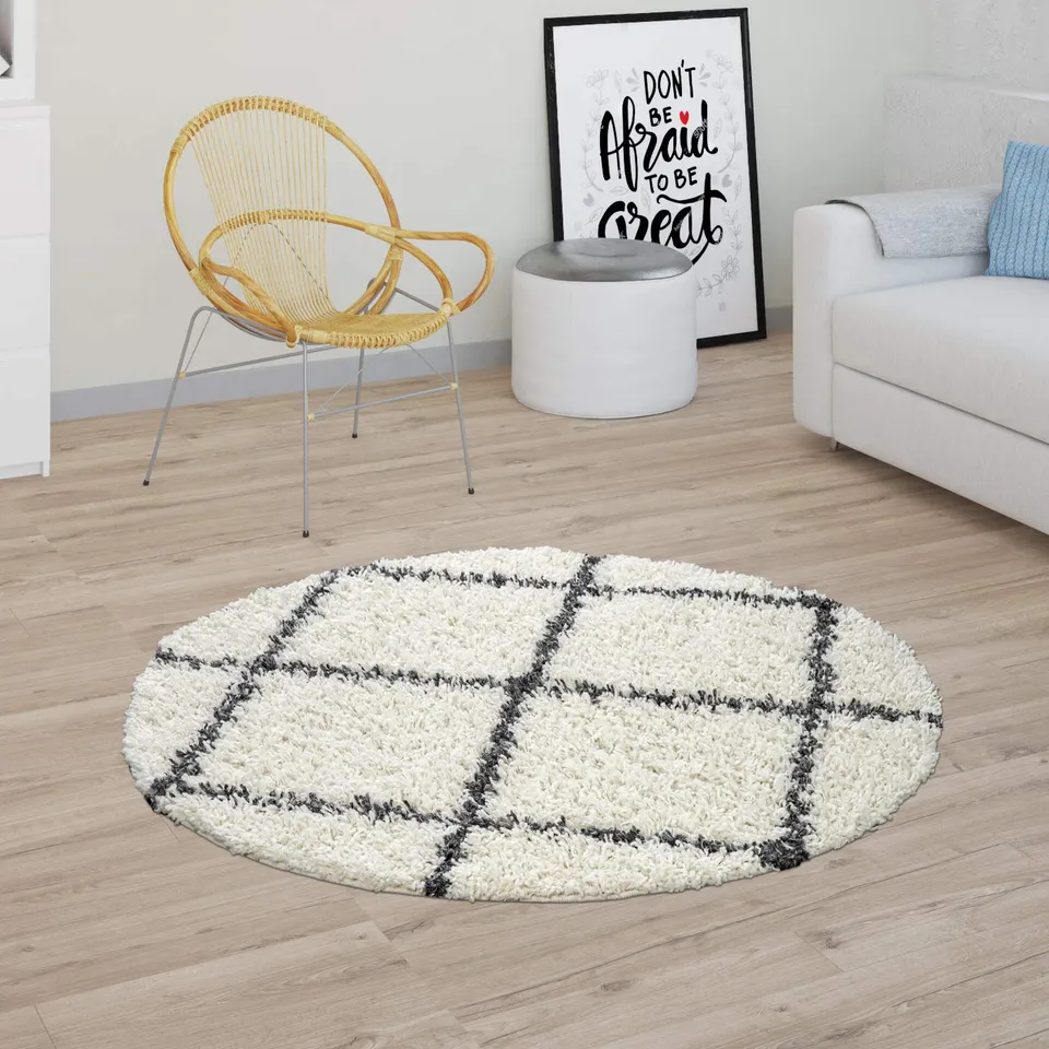 paco-home-shaggy-hochflor-teppich-beige-80-cm-rund image 1