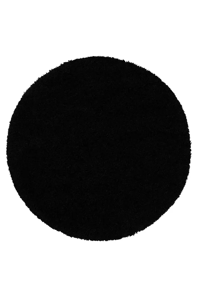 weconhome-shaggy-plus-hochflor-teppich-rund-schwarz-120-cm image 1