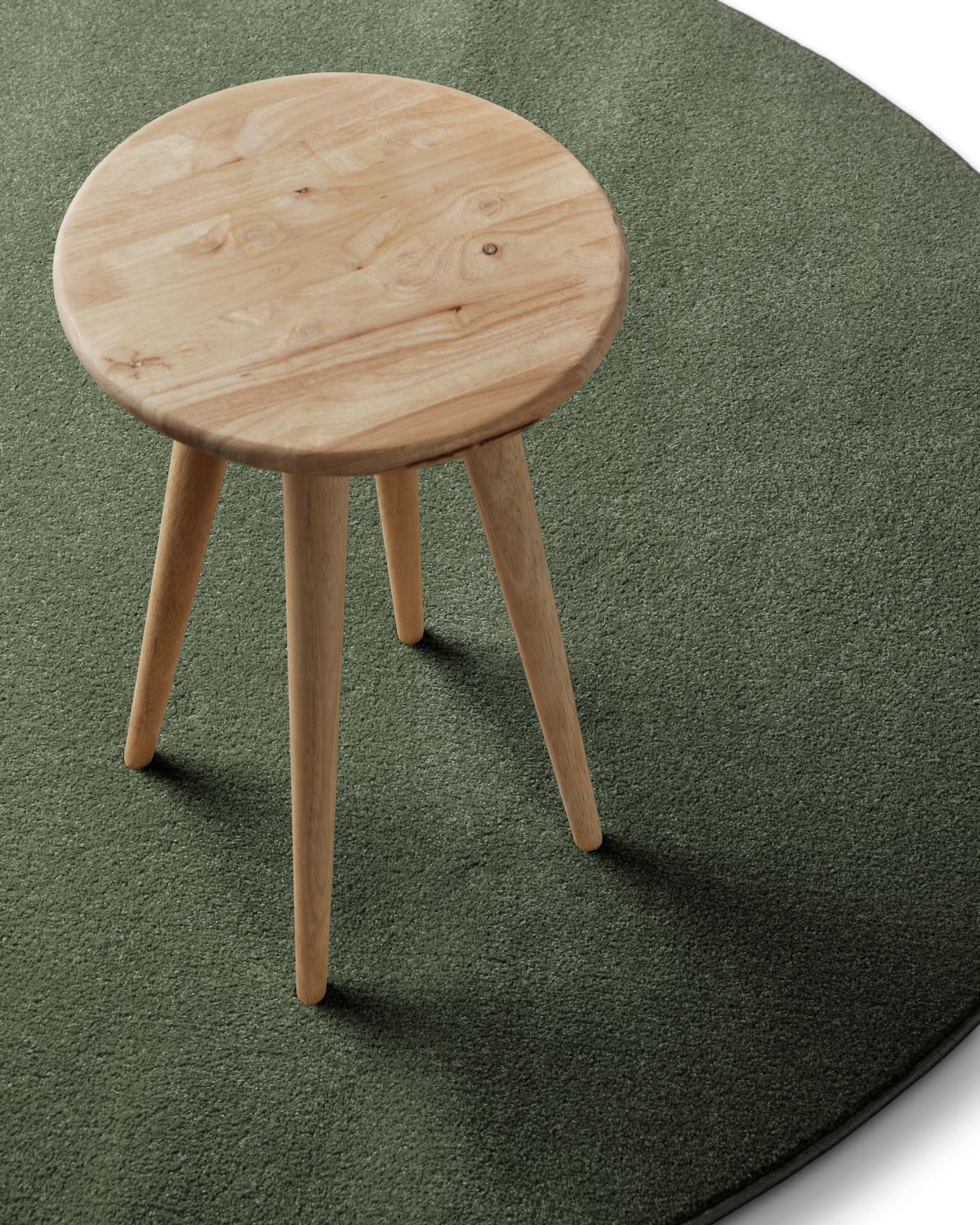weconhome-freja-basics-kurzflorteppich-rund-laub-gr-n image 2