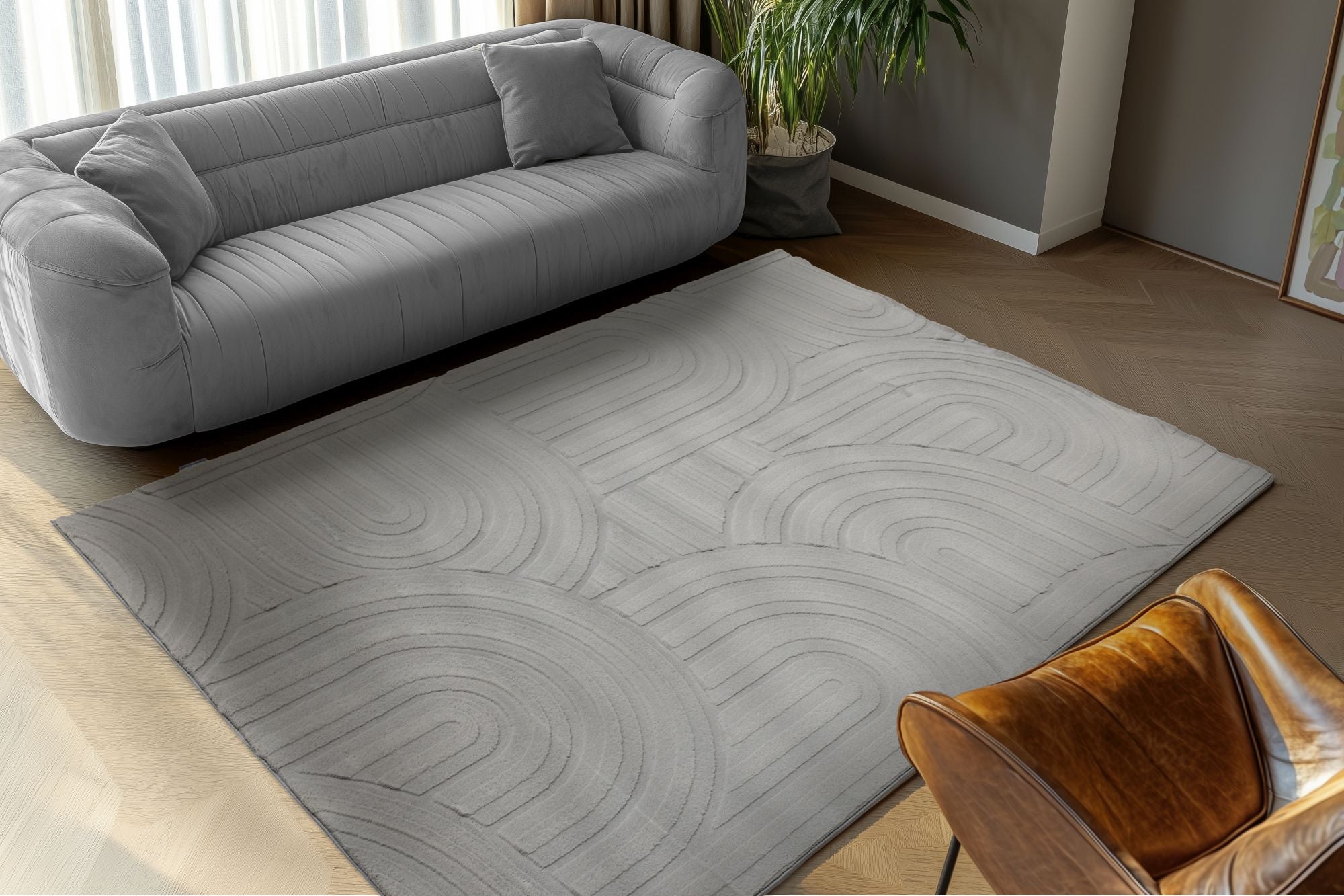 kayoom-cosmic-526-teppich-kurzflor-160-x-230-cm-grau image 4