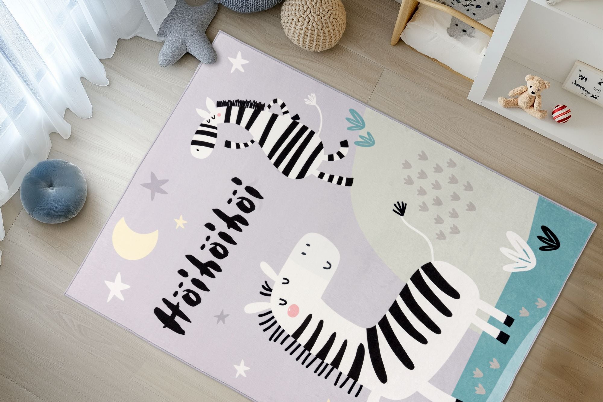 kayoom-wonder-128-kinderzimmerteppich-grau-weicher-kurzflor-6-mm image 4