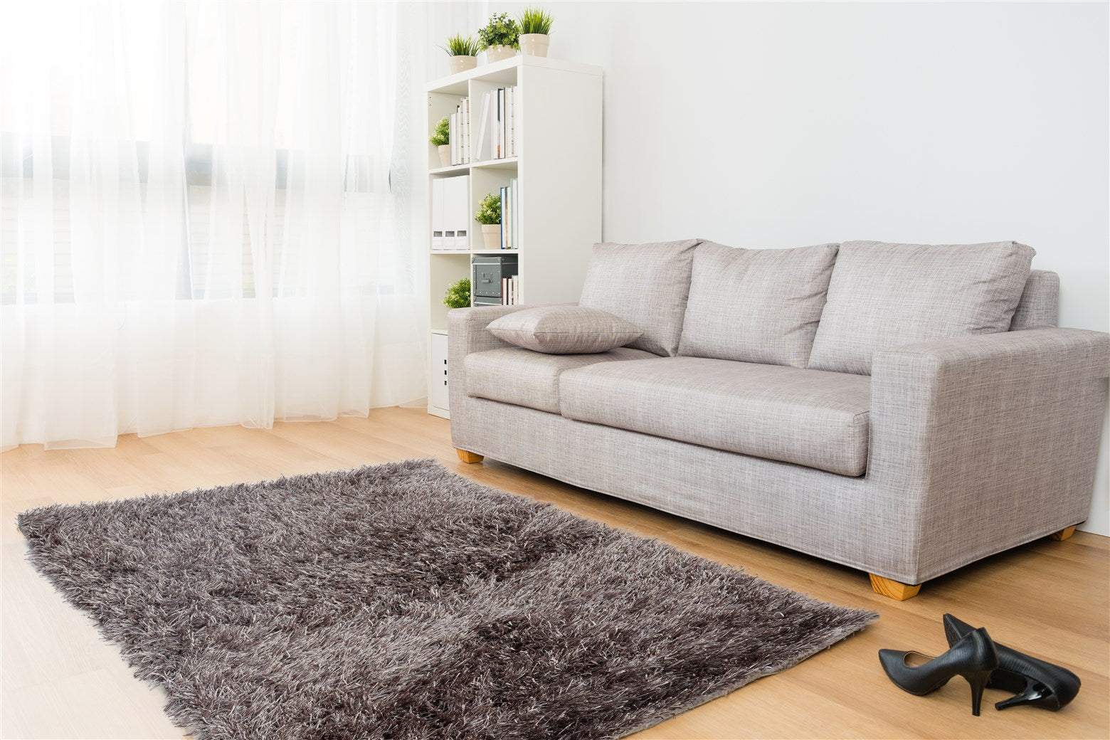 kayoom-beat-8102-langflorteppich-taupe-braun-fransig image 2