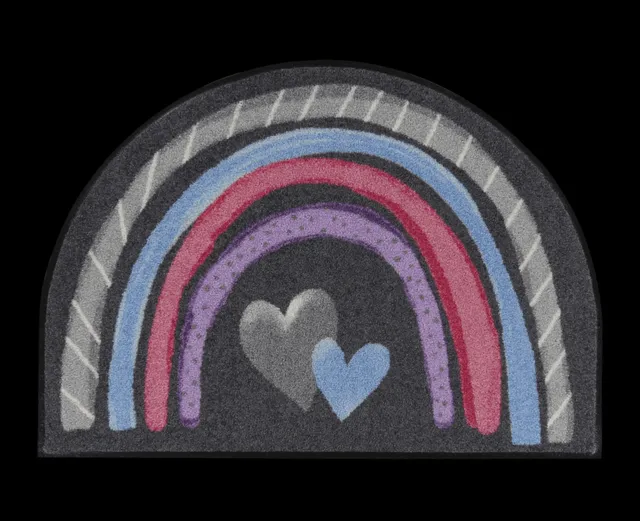 salonloewe-rainbow-hearts-shape-60-x-85-cm-bunte-herzform-schmutzfangmatte-wasch image 1
