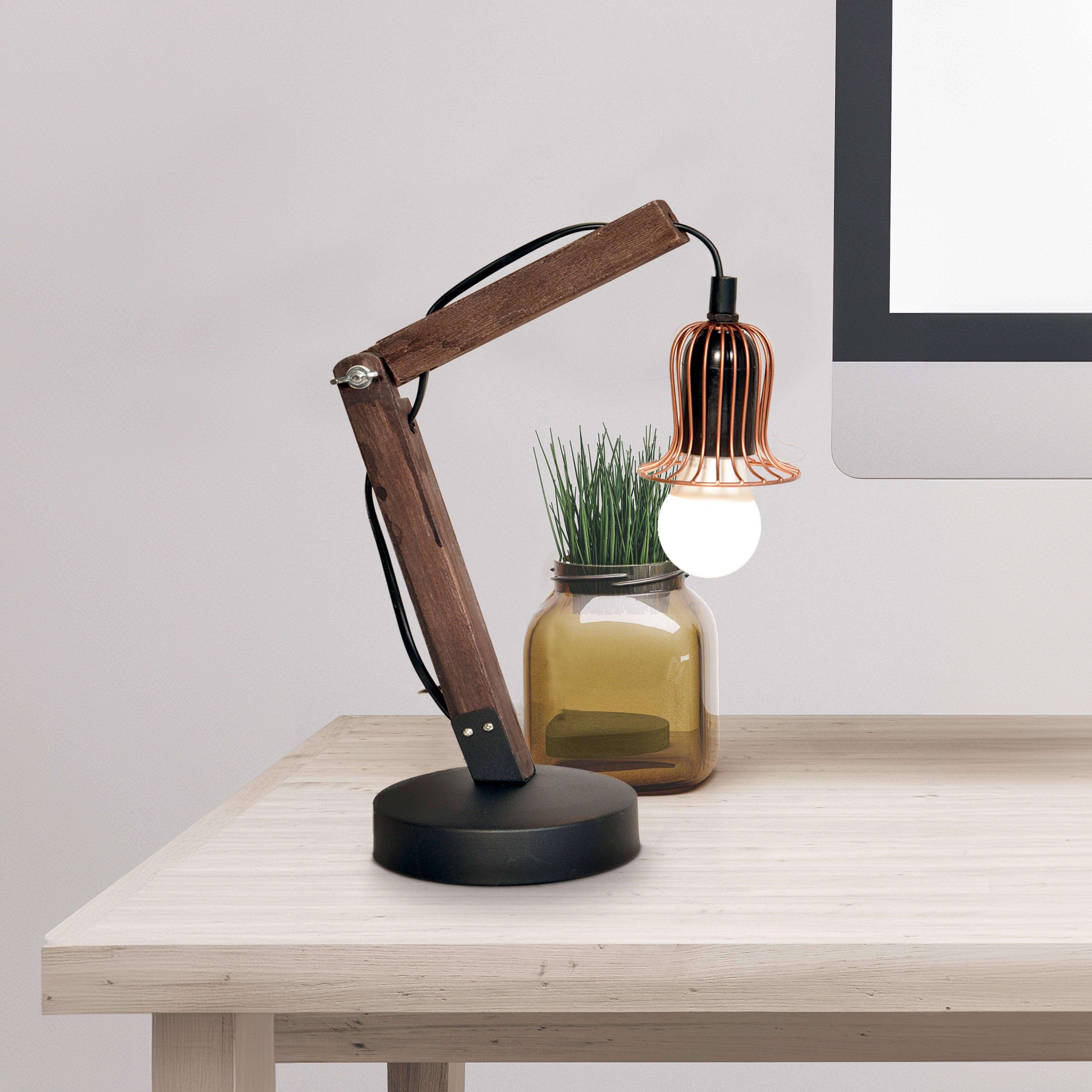 kayoom-tischlampe-rossa-ii-holz-metall-kombination-e27-fassung-zeitloses-design image 2