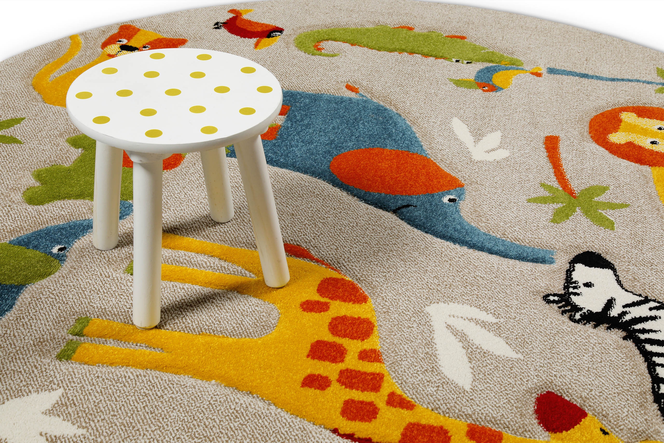 smart-kids-benny-friends-kinderteppich-rund-sand-beige-safari image 7