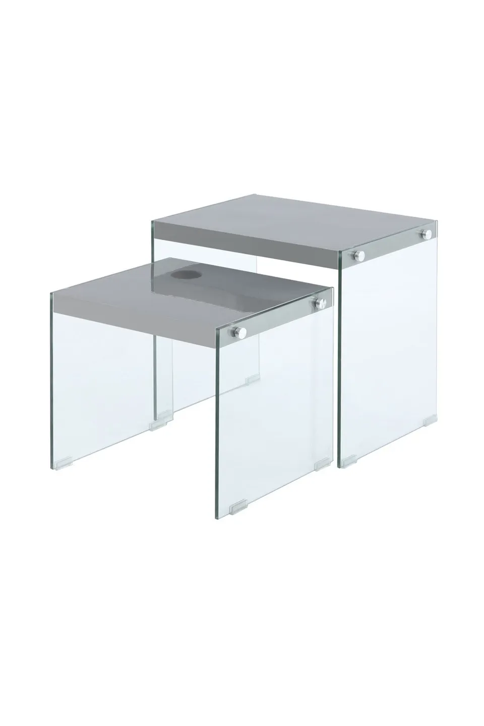 kayoom-elementary-125-beistelltisch-2er-set-modernes-design-mit-glas-seitenw-nde image 1