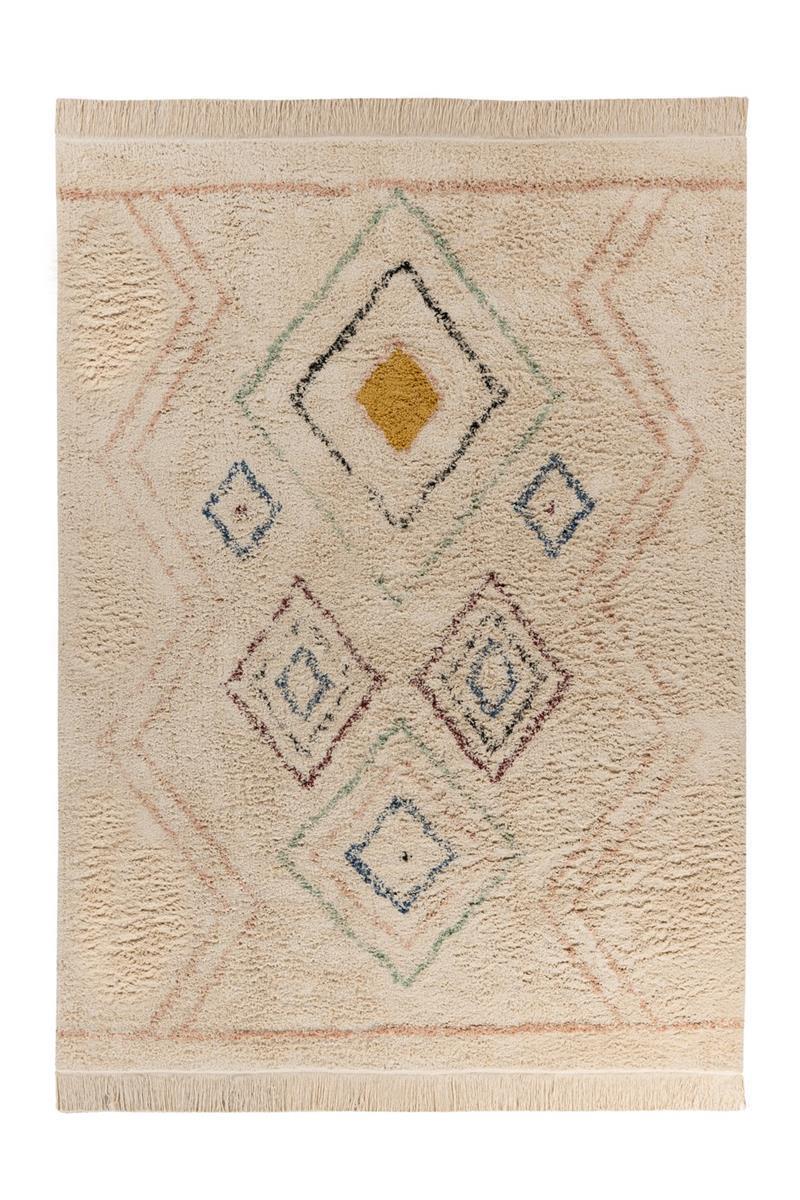 kayoom-mylen-125-creme-multi-zeitloser-flachflorteppich-pflegeleicht-strapazierf image 1