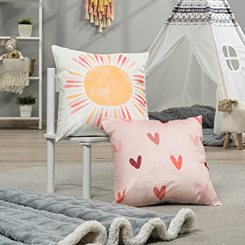 paco-home-2er-set-kissenbez-ge-45x45-cm-sonne-herz-kinderzimmer-deko image 6