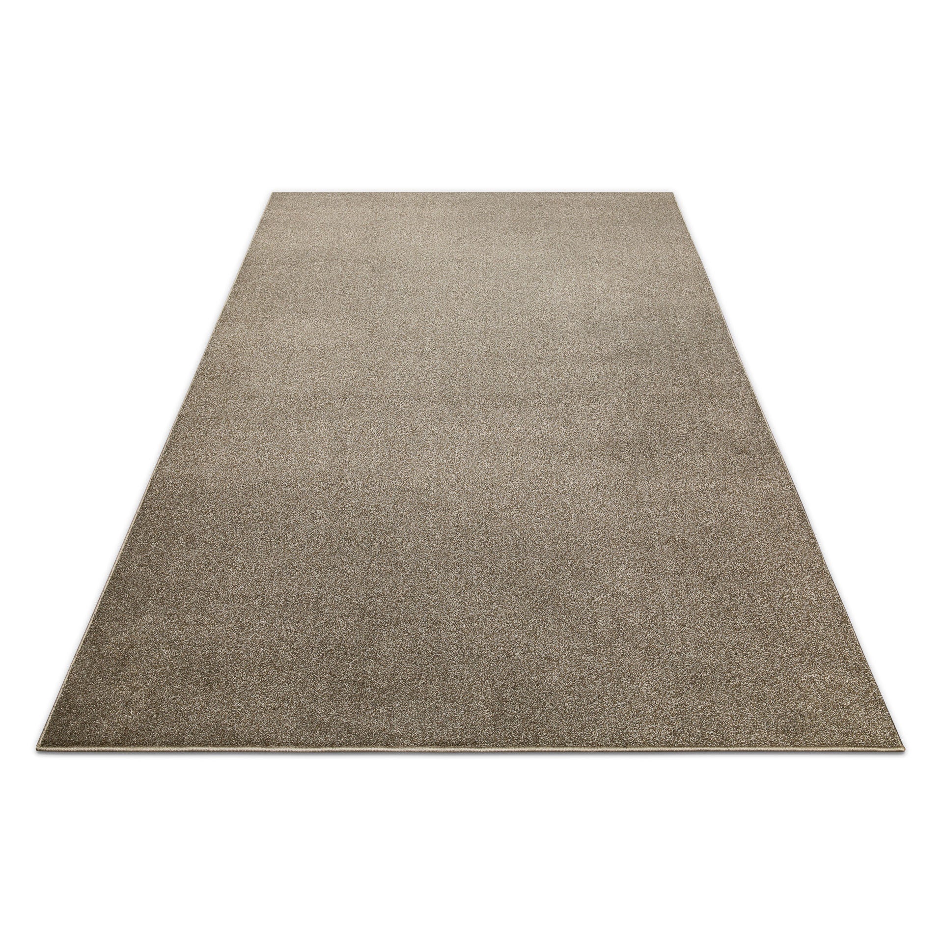 weconhome-tim-kurzflor-teppich-in-dunkelbeige-meliert-getufteter-synthetik-teppi image 2