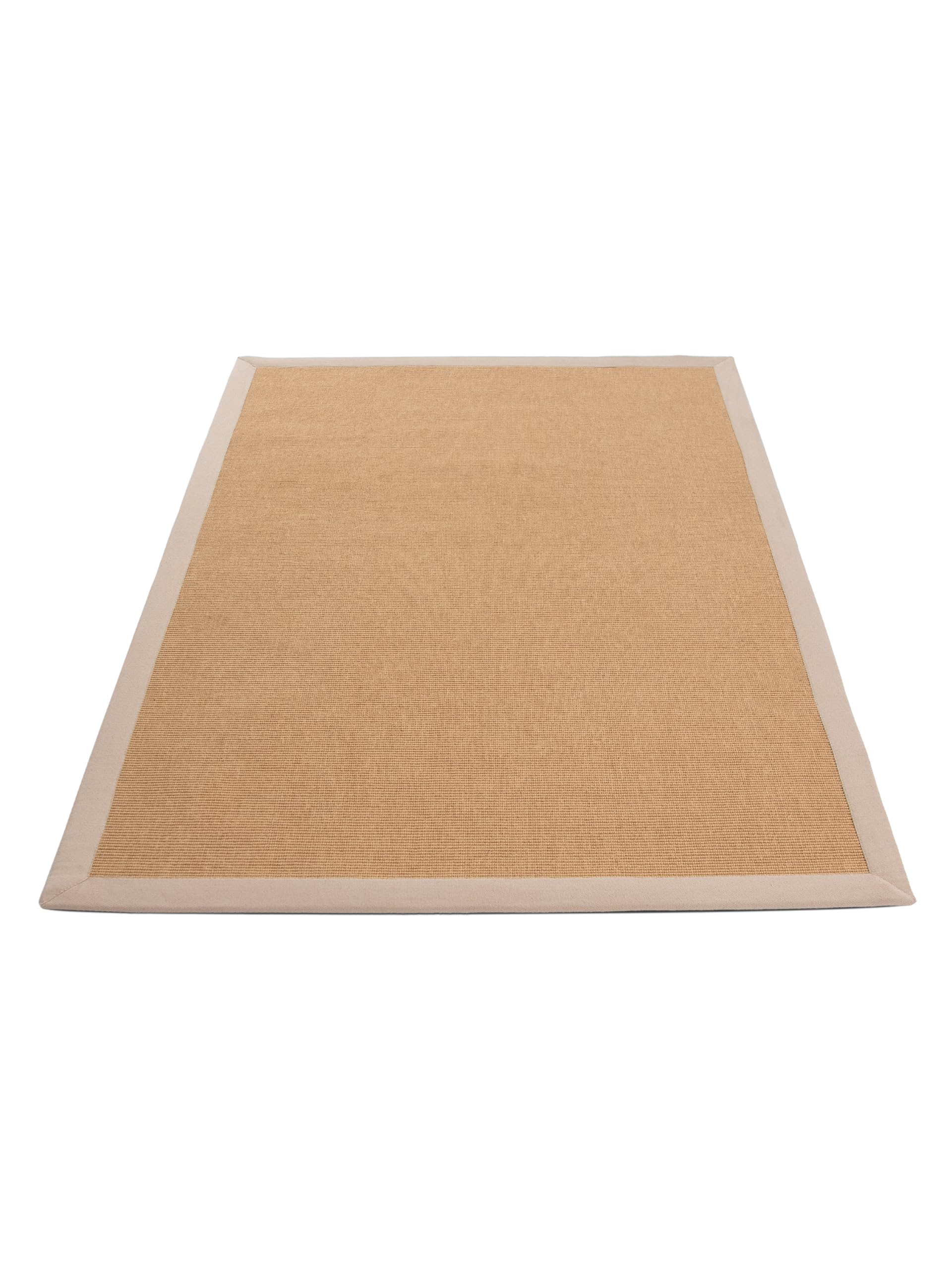 carpetfine-sisalteppich-naturfarbe-80x150-cm-handgewebt-beige-jute-baumwolle image 3