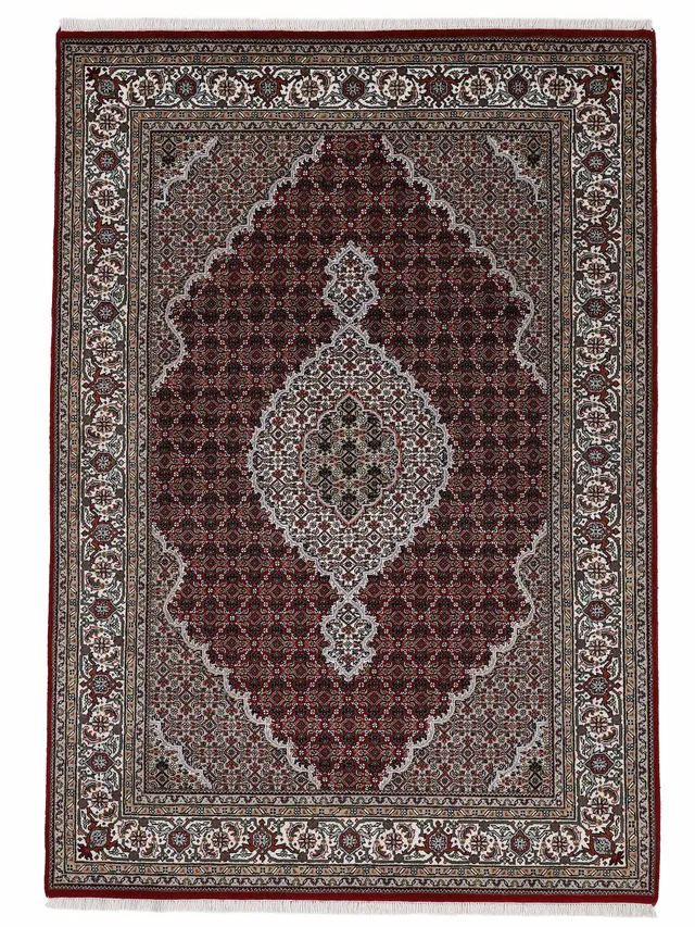 carpetfine-tabriz-mahi-teppich-rot-60x90-cm-handgekn-pft-wolle image 1