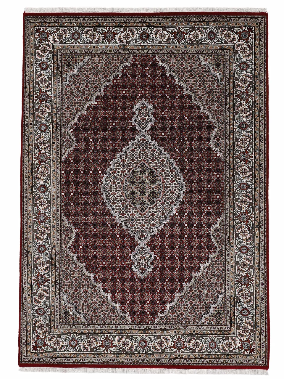 carpetfine-tabriz-mahi-teppich-rot-60x90-cm-handgekn-pft-wolle image 1