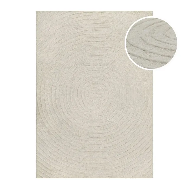 weconhome-hamptons-nineteen-kurzflor-teppich-creme-wei-schurwolle image 1
