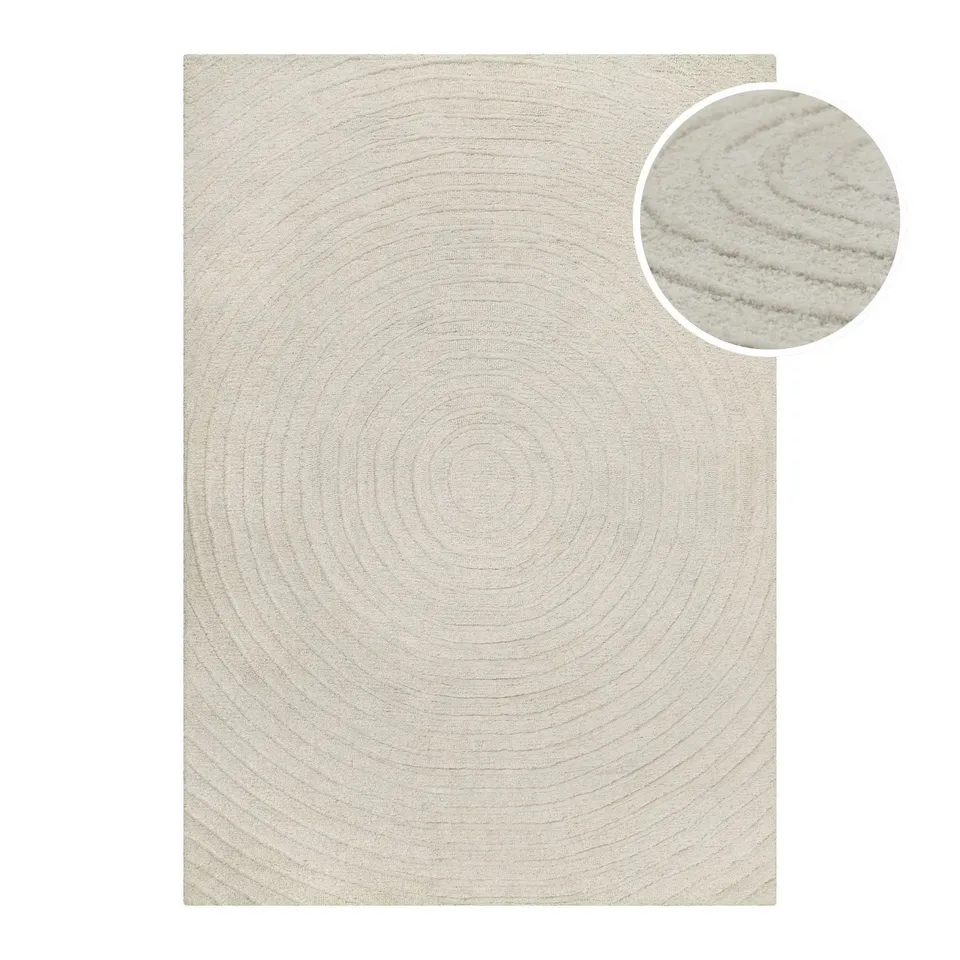 weconhome-hamptons-nineteen-kurzflor-teppich-creme-wei-schurwolle image 1