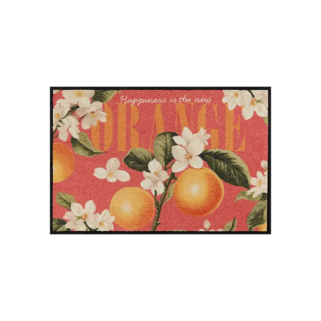 salonloewe-happy-orange-eingangsmatte-50-x-75-cm-made-in-germany-waschbar-trockn image 1