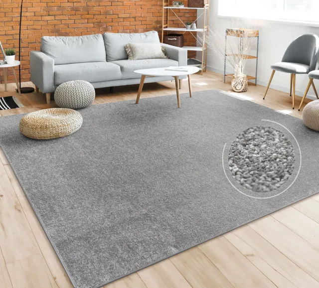 paco-home-kurzflor-teppich-anthrazit-240x340-cm-xxl-uni image 1