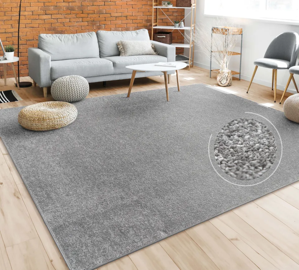 paco-home-kurzflor-teppich-anthrazit-240x340-cm-xxl-uni image 1