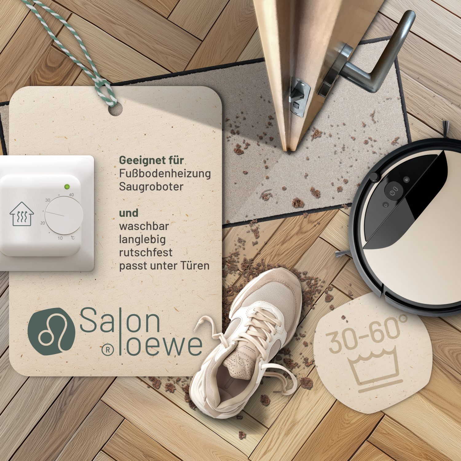 salonloewe-sand-teppich-40-x-100-cm-schlichte-fu-matte-in-beige-made-in-germany image 2