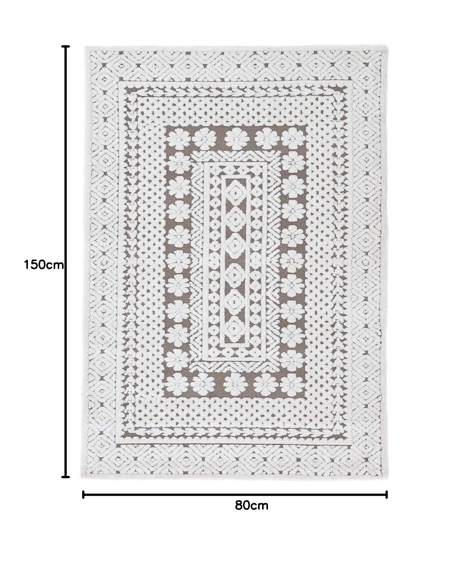 carpetfine-teppich-holly-weicher-kurzflorteppich-creme-hellgrau-80x150-cm-rechte image 2