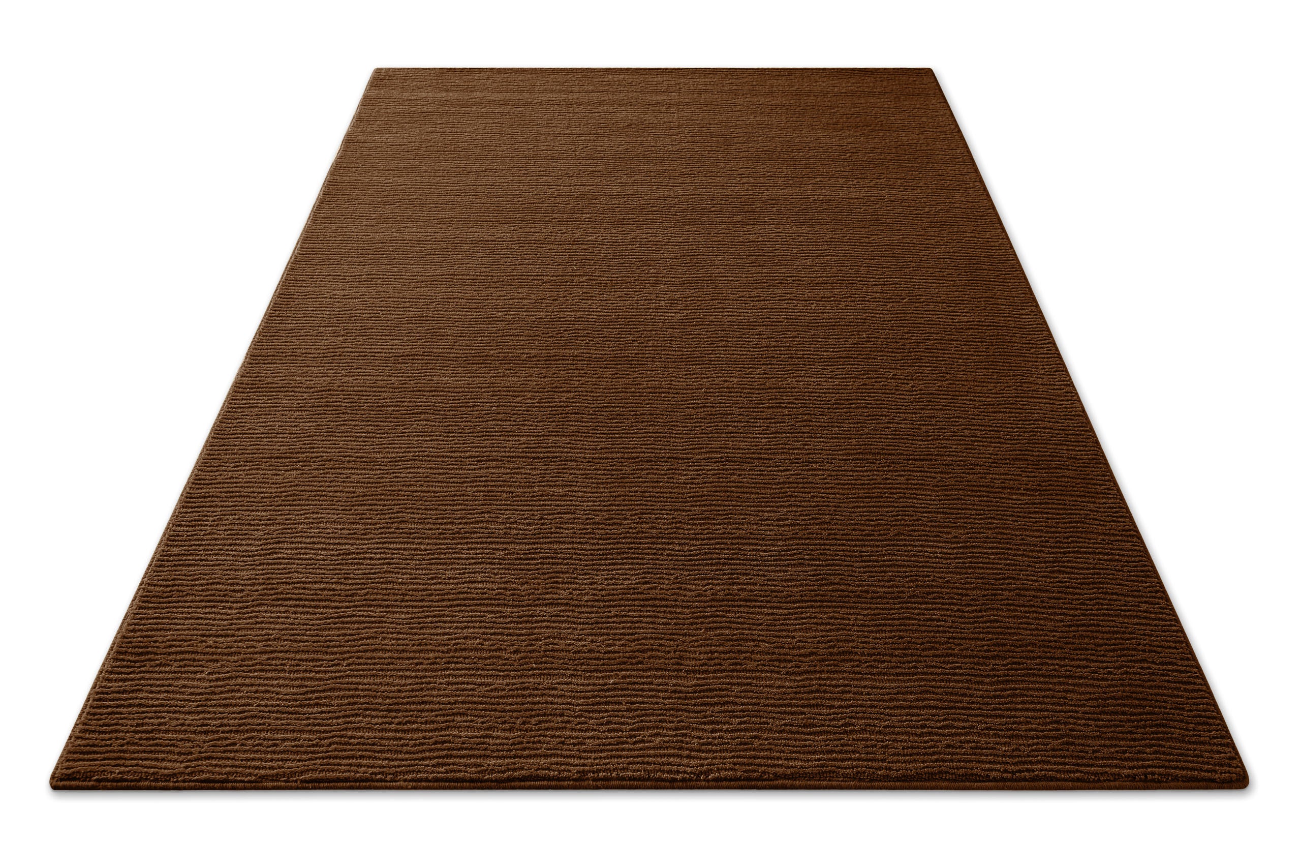 weconhome-kurzflor-teppich-schurwolle-braun-castello-one-handgewebt-hoch-tief-mu image 3