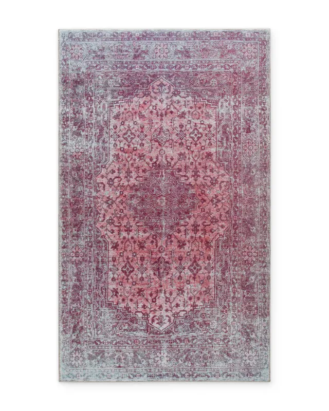weconhome-badteppich-ralph-pastell-violett-vintage-oriental-look-rutschhemmend image 1