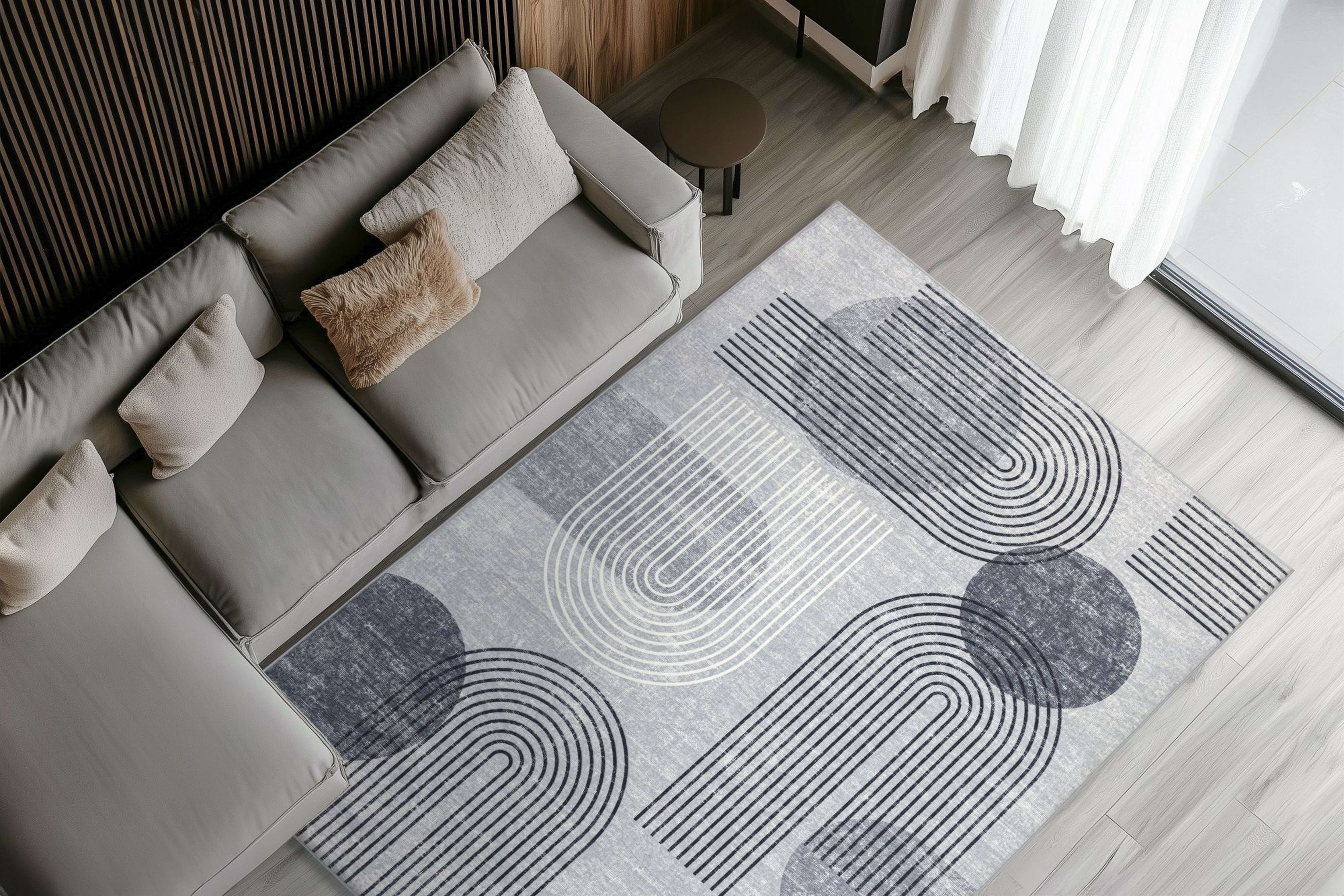 kayoom-visionary-126-grau-kurzflorteppich-6-mm-flor-900-g-m-polyester-casablanca image 6