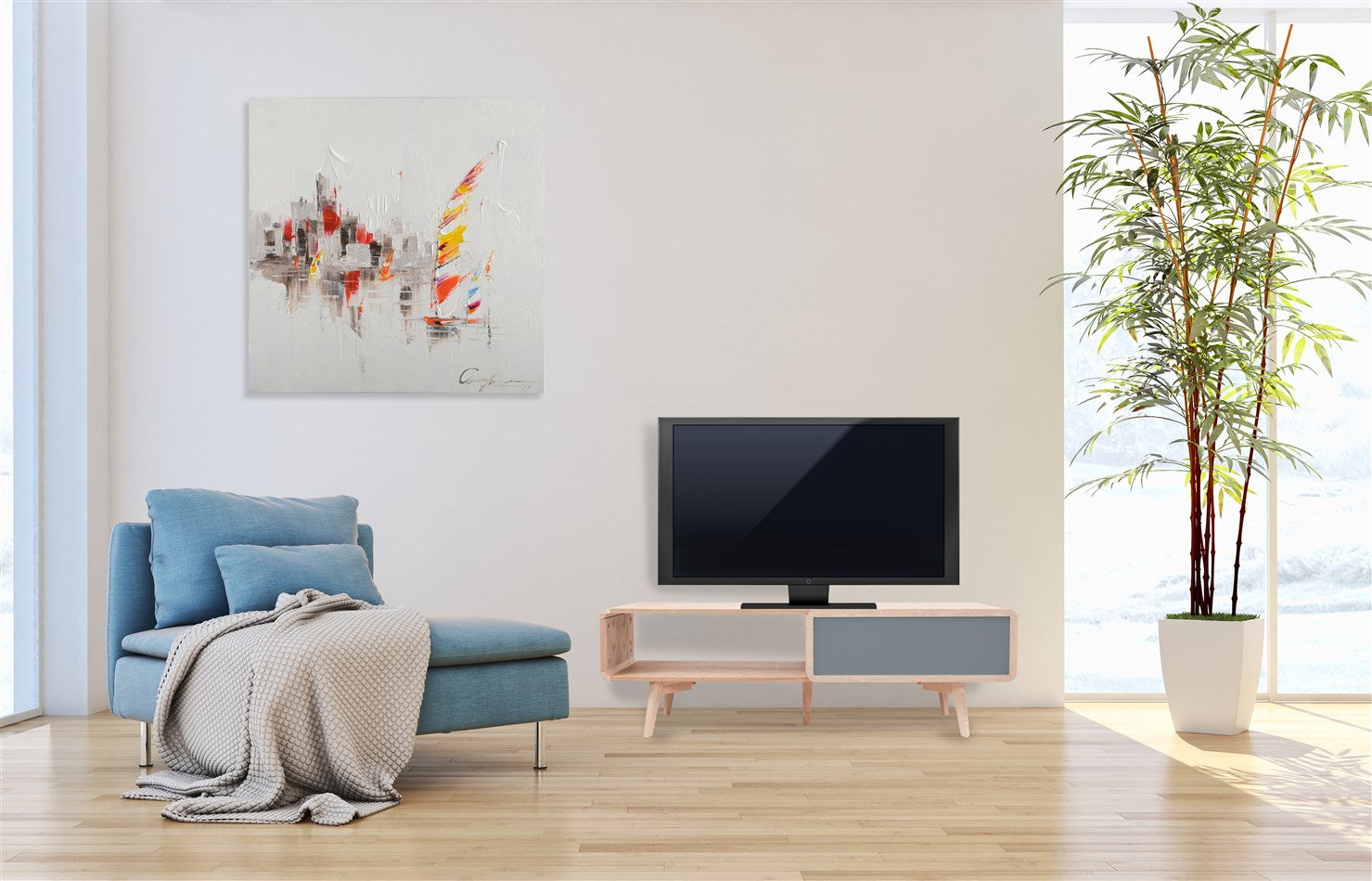 kayoom-tv-tisch-addison-mdf-mit-esche-furnier-ca-140-cm-breit-esche-grau image 2