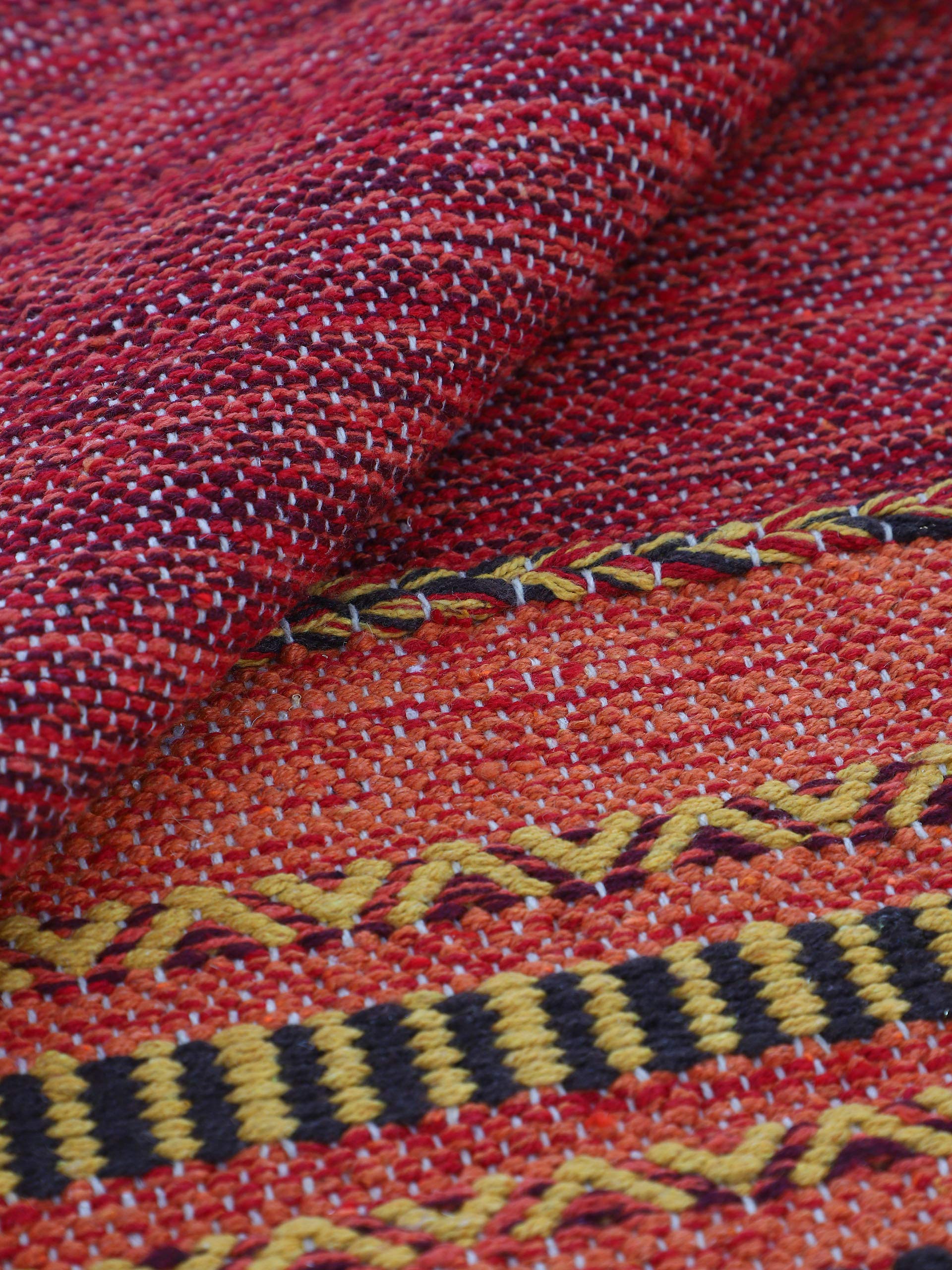 carpetfine-kelim-azizi-l-ufer-baumwolle-rot-80x500-cm image 7