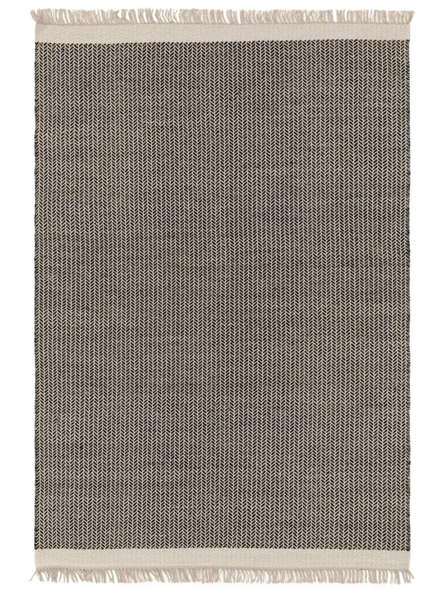 benuta-pure-wollteppich-kim-schwarz-wei-80x120-cm image 1