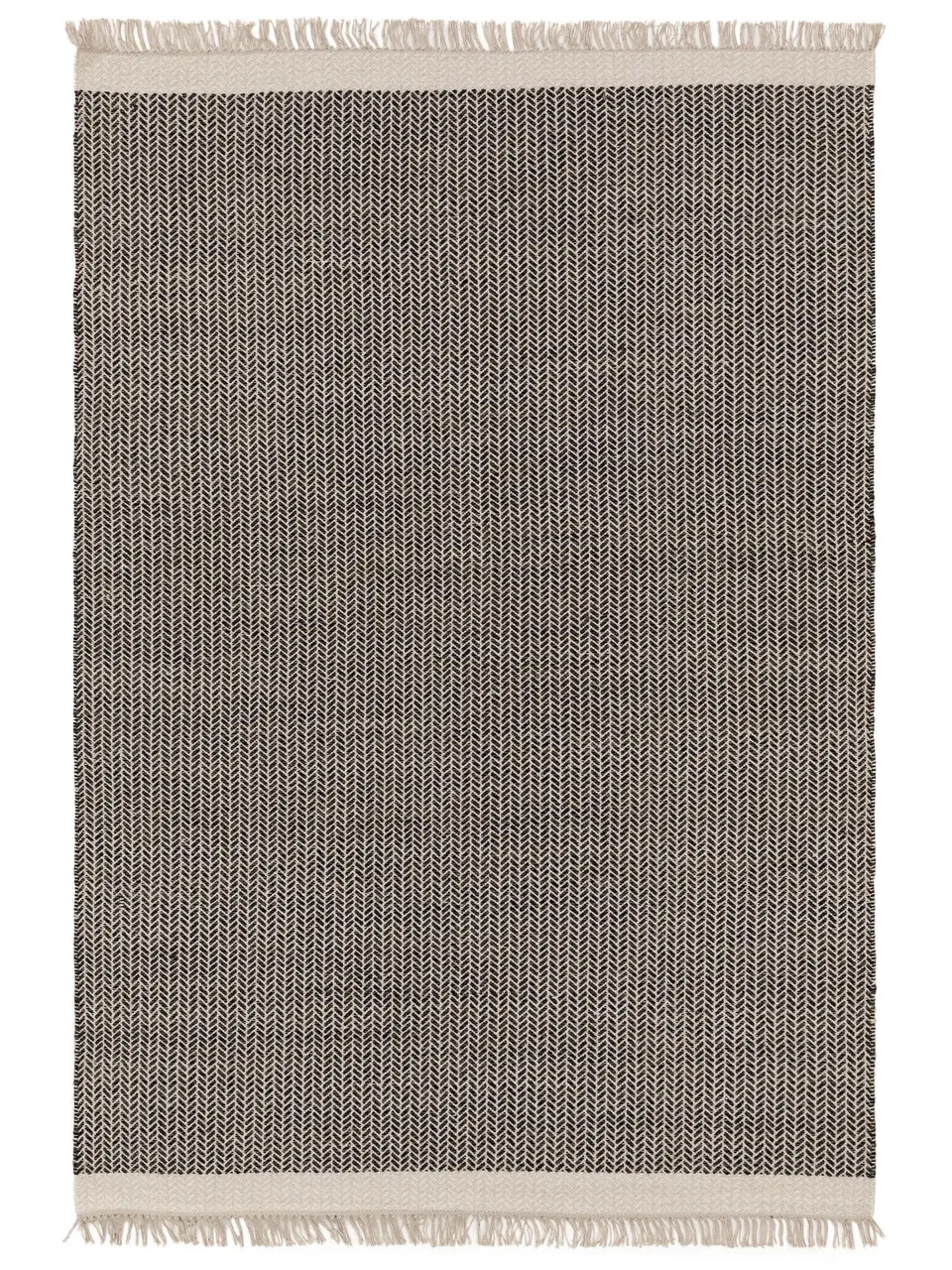 benuta-pure-wollteppich-kim-schwarz-wei-80x120-cm image 1