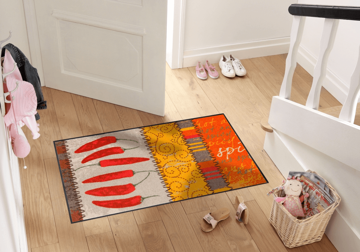 salonloewe-chili-teppich-75-x-120-cm-kleiner-teppich-in-kr-ftigem-rot image 2