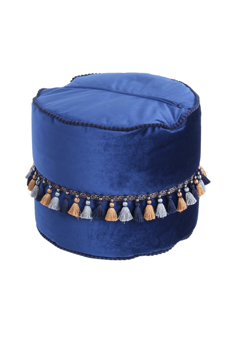 kayoom-pouf-taj-mahal-225-orientalischer-sitzhocker-samt-optik-makramee image 6