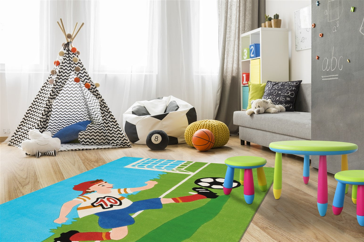 kayoom-joy-4090-teppich-buntes-motiv-acryl-pflegeleicht-f-r-wohnzimmer-und-kinde image 2
