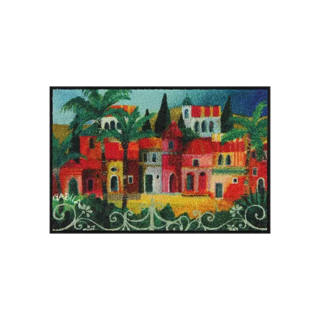 salonloewe-palm-piazza-eingangsmatte-50-x-75-cm-schmutzfangmatte-mit-palmen-desi image 1