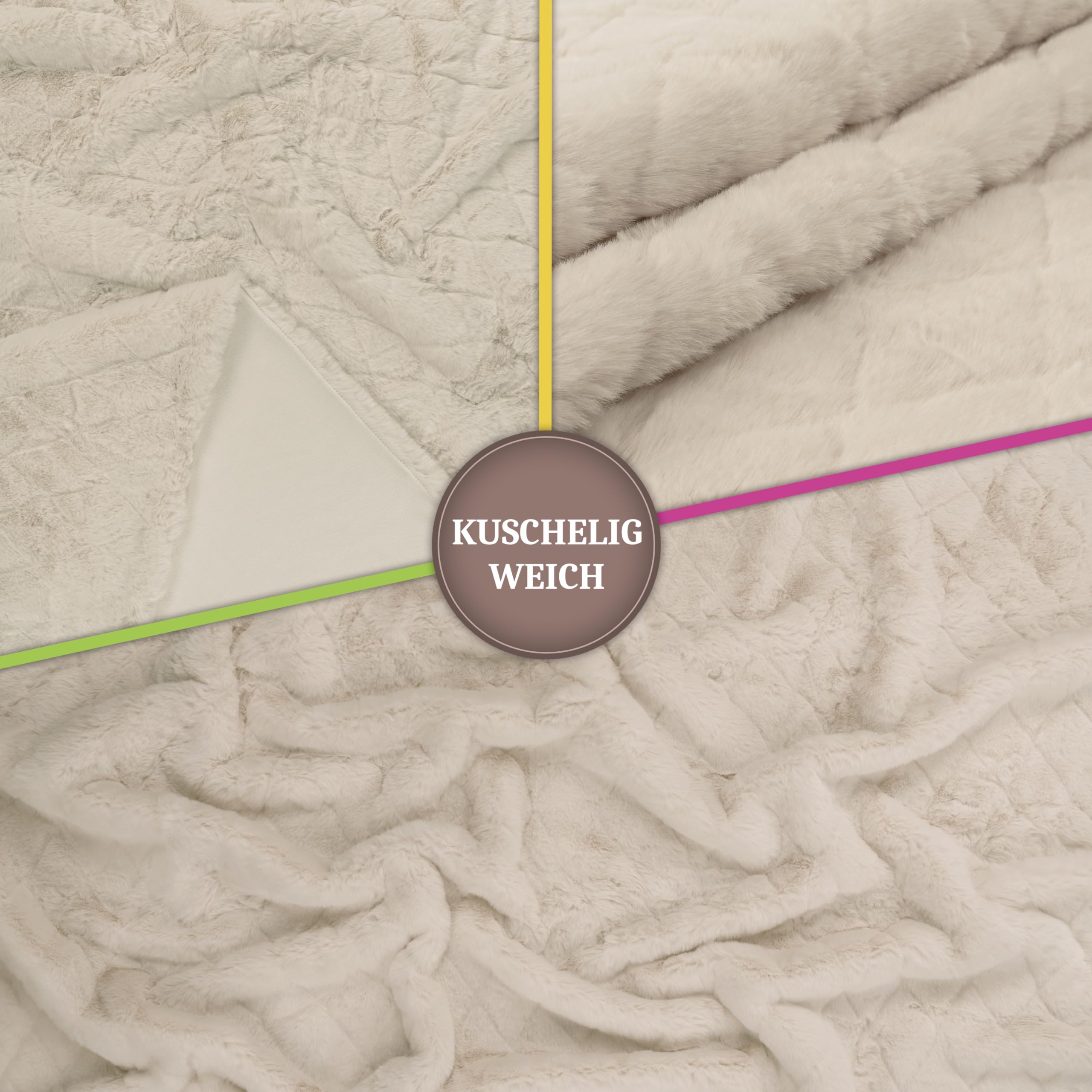 paco-home-kuscheldecke-rautenmuster-200x240cm-creme image 3