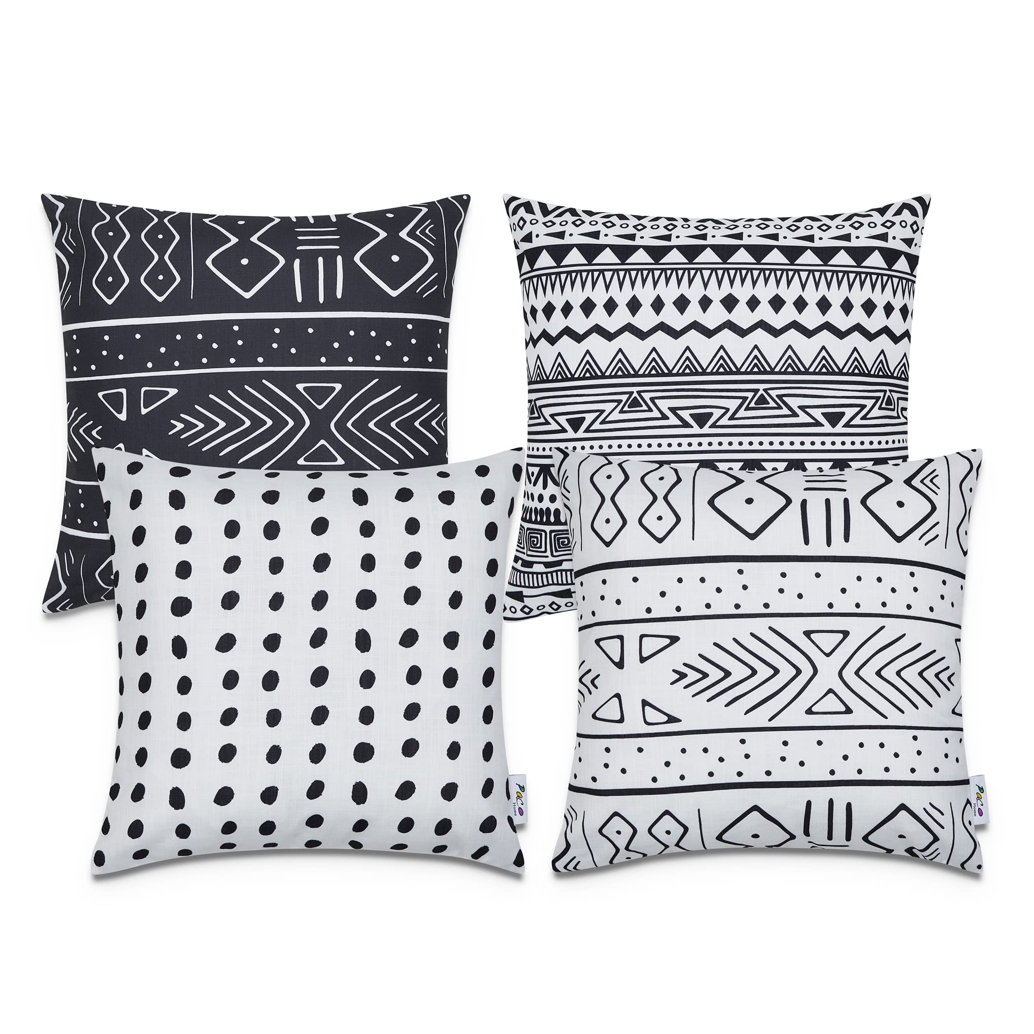 paco-home-kissenbezug-4er-set-geometrisch-modern-schwarz-wei image 1
