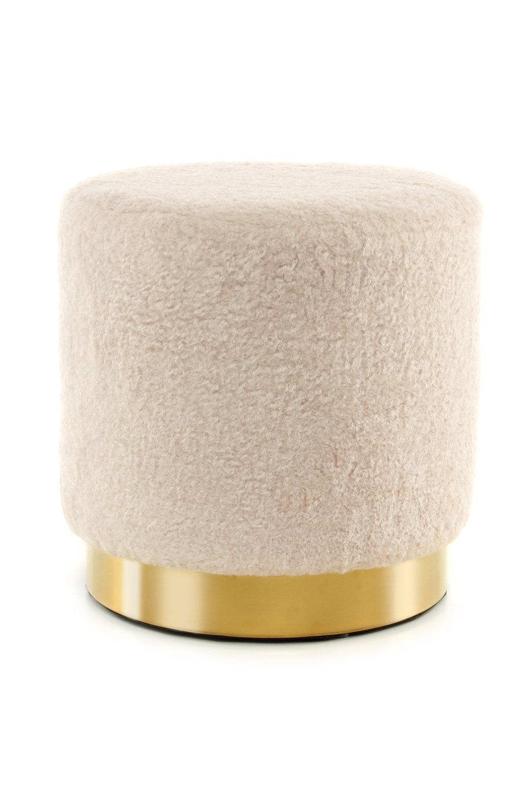 kayoom-hocker-gipsy-425-runder-sitzpouf-mit-fellbezug-und-metallfu image 4