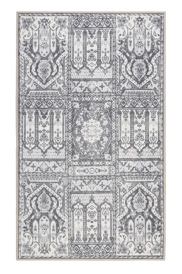weconhome-vintage-caf-badteppich-grau-oriental-gewebt image 1