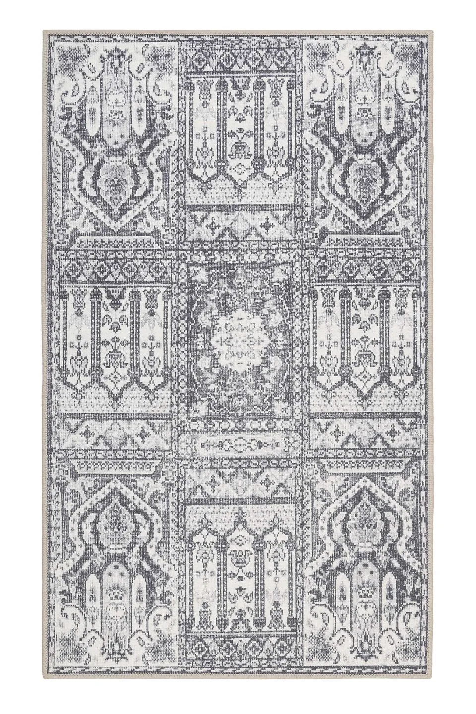 weconhome-vintage-caf-badteppich-grau-oriental-gewebt image 1