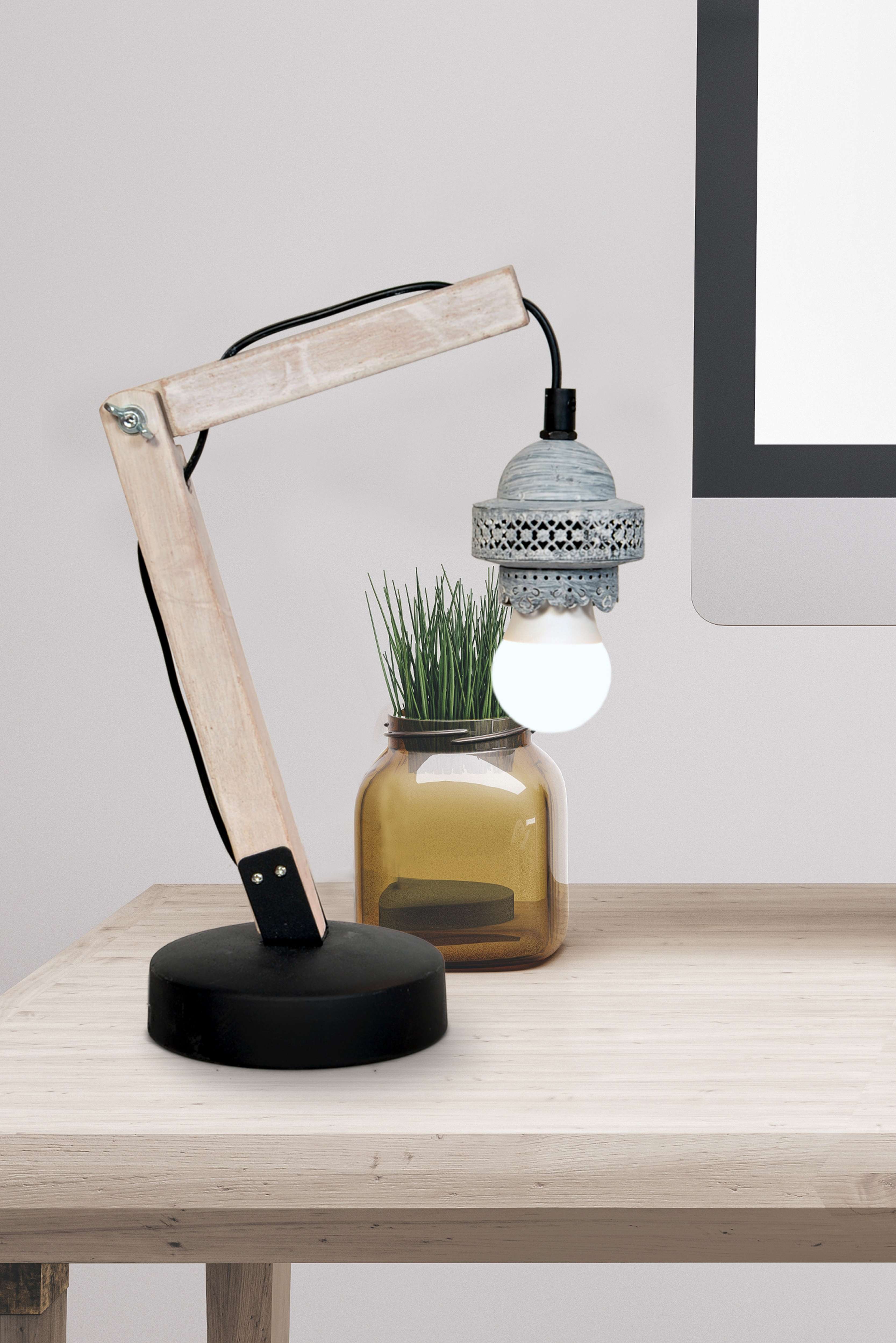 kayoom-rossa-vi-tischlampe-holz-metall-e27-zeitloses-design image 6